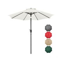 Yaheetech - Parasol de Jardin Extérieur Parasol Inclinable Φ270cm avec Cadre en Métal Protection Solaire pour Jardin, Terrasse, Patio, Piscine,
