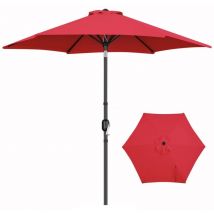 Yaheetech - Parasol de Jardin Démontable Inclinable, Protection uv, avec Manivelle, 6 Baleines, pour Extérieur Terrasse Patio Plage Piscine Balcon,