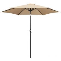 Yaheetech Parasol de Jardin Démontable Inclinable, Protection UV, avec Manivelle, 6 Baleines, pour Extérieur Terrasse Patio Plage Piscine Balcon, Kaki