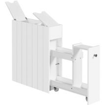 Yaheetech - Petit Meuble de Salle de Bains Meuble de Rangement Étroit pour Papier Toilette Armoire de Toilette avec Tiroir Roulant Commode sur Pied