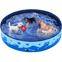 Yaheetech - Piscine pour Chien Pliable Baignoire Bassin de Baignade Portable Bain pour Chien/Chat Animal Extérieur Antidérapant avec Patchs de