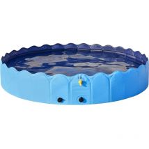 Yaheetech - Piscine pour Chien Pliable 160 x 33cm Piscine Baignoire Bassin de Baignade Portable Bain Extérieur Intérieur Antidérapant avec Arroseur