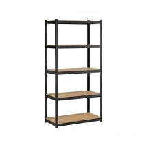Scaffale/Scaffalattura da Garage 180 x 90 x 45 cm a 5 Ripiani Portata 265 kg per Ripiano in Metallo Nero - Yaheetech
