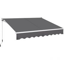 Tenda da Sole a Bracci Estensibili Avvolgibile da Esterno Balcone Finestra Porta Tettuccio Ristorante Tendalino a Scomparsa Manuale Resistente ai