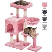 Albero Tiragraffi per Gatti Gattini in Corda Sisal Graffiatoio con Palla 80 x 39,5 x 96 cm Rosa - Yaheetech