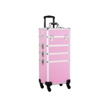 Yaheetech - Valise Maquillage 4 en 1 Beauty Case Mallette Maquillage Professionnelle Boîte de Rangement pour Voyage 4 Roulettes Pivotantes Poignée