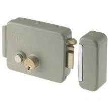 Assa Abloy - Yale serratura elettrica per cancelli mano dx scatola mm 130 x 105 entrata 70 mm pulsante cilindro interno ed esterno scrocco