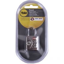 Yale TSA Kofferschloss silber Koffer Zahlenschloss Gepäckschloss Reiseschloss Vorhängeschloss