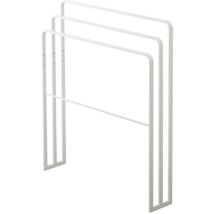 Porta asciugamani a 4 barre – L70 cm – Bianco/Nero – Design semplice e pulito – Ideale per asciugare asciugamani da bagno