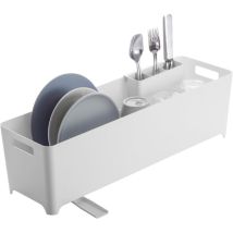 Yamazaki - 4314 Tower Slim Dish Drainer, White, Abs Resin, 55.5 X 16.5 X 16 Cm