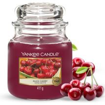 Yankee Candle - Candela profumata in giara media, Amarena, Durata Fino a 75 Ore