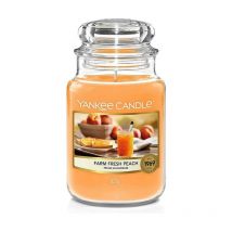 Yankee Candle - Candela profumata giara grande farm fresh peach fino a 150 ore