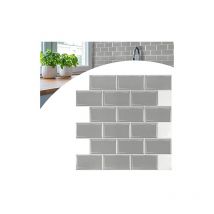YARDIN Autocollants pour carrelage 30 × 30 cm, panneaux muraux 3D, autocollants pour carrelage, motif mosaïque en marbre pour protection contre les
