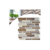 Autocollants pour carrelage 30 × 30 cm, panneaux muraux 3D, autocollants pour carrelage, motif mosaïque en marbre pour protection contre les