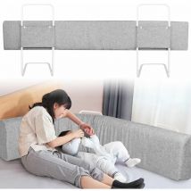 Barrière de lit pour Enfant, Barrière de protection de lit contre les chutes, Barrière de lit Protection de bord de lit, réglable en hauteur Forme