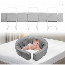 Barrière de lit pour Enfant, Barrière de protection de lit contre les chutes, Barrière de lit Protection de bord de lit, réglable en hauteur Forme