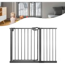 Yardin - Barrière d'Escalier, Barrière de Porte pour Enfants sans Perçage, Barrière de Protection à Double Verrouillage pour Enfants et Animaux