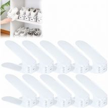 YARDIN Range-Chaussures Organisateur de Chaussures Gain de Place Organisateur de Chaussures réglable Hauteur réglable Empileur de Chaussures