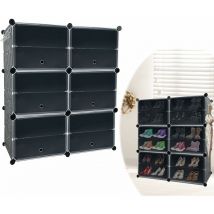 Tagère à chaussures Système d'étagère à chaussures Étagère à chaussures en plastique Étagère à chaussures rectangulaire Cube Étagère à chaussures