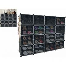 YARDIN Étagère à Chaussures Système d'Étagère à Chaussures Étagère à Chaussures en Plastique Étagère à Chaussures Cube Rectangulaire Étagère à