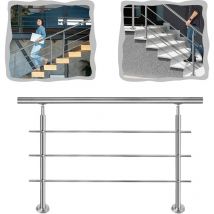 Yardin - Rampe d'escalier en Acier Inoxydable, Garde-Corps en Acier Inoxydable intérieur et extérieur pour escaliers Balustrade Jardin Balcon (120