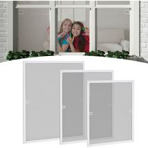 Moustiquaire pour fenêtre, Moustiquaire avec cadre en aluminium sans perçage ni vis - 120 x 140 cm Blanc - white - Yardin