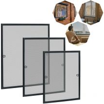 Moustiquaire pour fenêtre, Moustiquaire avec cadre en aluminium sans perçage ni vis - 120 x 140 cm Anthracite - anthracite - Yardin