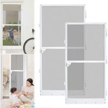 YARDIN 120 x 240 cm Moustiquaire pour porte de balcon avec cadre en aluminium, moustiquaire pour porte de terrasse, salon, moustiquaire en fibre de