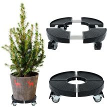 Pflanzenroller Außenbereich Ø39-52cm Einstellbare rund Rollbrett Pflanzen blumenroller outdoor-Innenbereich mit Drehbare Räder, pp Rutschfestes