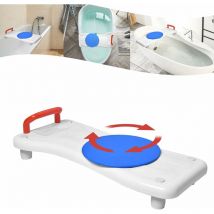 Yardin - Planche de bain pour personnes âgées avec porte-savon, siège de baignoire réglable en polypropylène pour adultes jusqu'à 150 kg, avec