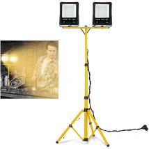 Projecteur de chantier Projecteur led Projecteur de travail Projecteur de chantier Projecteur avec trépied et prise ue pour utilisation intérieure et