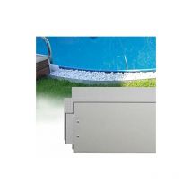 Rasenkante verzinkt Beeteinfassung Beetumrandung Mähkante Metall Palisade Länge: 5 m - Höhe: 18 cm, Silber - Yardin