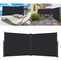 Yardin - Store latéral extensible Balcon Protection solaire Protection visuelle Store,Étanche au vent Store latéral en polyester pour jardin Terrasse