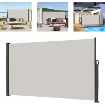 Yardin - Store latéral protection visuelle protection solaire protection contre le vent, toile de store en polyester pour terrasse camping protection