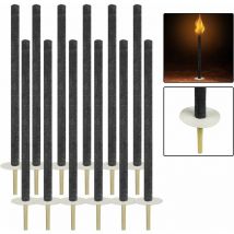Lampes torches pour l'extérieur, durée de combustion des torches 100 min, torches en cire avec manche de 12 cm, torches pour randonnées aux