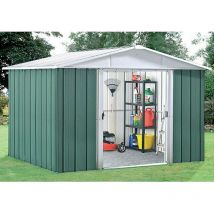 Metall-Gerätehaus 'Bayern' Modell 65, grün, 2,33 m², mit Bodenrahmen - Yardmaster