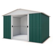 Yardmaster - Metall-Gerätehaus 'Bayern' Modell 108, grün, 6,44 m², mit Bodenrahmen