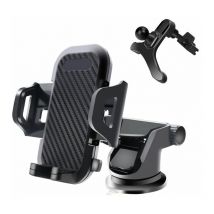 Support telephone voiture,Support Telephone Voiture Grille d'aération,Universel Porte Portable Telphone Voiture Ventilation,Noir,