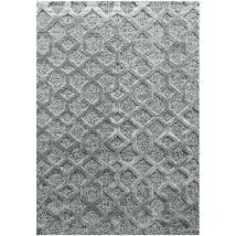 Pisa - Tapis en relief Berbère yasi Gris (60x110cm)