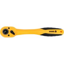 Cliquet courbé revêtu 1/2'''' – 53577 – Acier CrV – 250 mm – Nombre de dent(s), Largeur, Quantité par pack, Longueur – Vorel