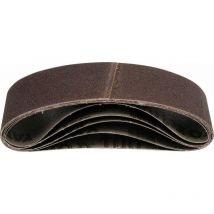 YATO, modelo YT-83227, Cinta abrasiva 75x533 mm, grano 36, ideal para lijado y desbaste de metales y madera, paquete de 5 piezas, herramienta