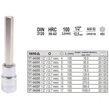 Yato YT-04390 - socket bit hex 1/2 4 mm L100 mm