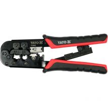 Bricoline - Yato YT-22442 zum Crimpen Tool Abisolierzange Schwarz, Rot