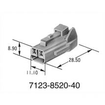 7123-8520-40 Automobil-Anschluss 2P Weiblich – Z-Typ – Grau - Yazaki