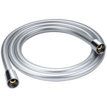 Tubo Doccia 160cm, Yeaupe Flessibile Doccia 1.6m In Pvc (g1/2 Pollici), Tubo Doccia Da Anti Torsione, Argento/cromo