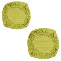 Yellow-2PCS Round Stool Cover Universal Stool Covers Chair Seat Cover Slipcover