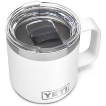 Rambler - Tazza impilabile, isolamento sottovuoto, in acciaio inox, con coperchio MagSlider, colore: bianco - Yeti