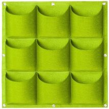 Yidomde - 9 poches à suspendre pour plantes, sacs de culture pour plantes d'extérieur, fleurs, pommes de terre, tomates et fraises (vert)-Fei Yu