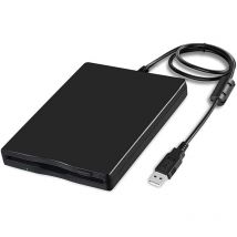 Yidomde - Ineasicer Lecteur de Disquette Externe usb fdd 1,44 mb, Plug-and-Play pc et Mac, Slimline Floppy Disk Drive Externe Portable Noir Windows