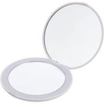 Ineasicer Miroir De Courtoisie Pliant, Miroir Compact led, loupe 10X, Miroir Compact avec Lumière, Miroir De Maquillage led, Miroir De Beauté Voyage